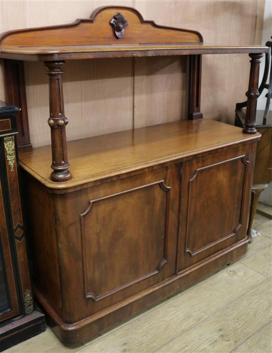 A Victorian mahogany buffet W.122cm